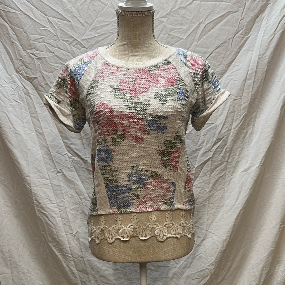 Rags To Wishes Floral Blouse Size Small